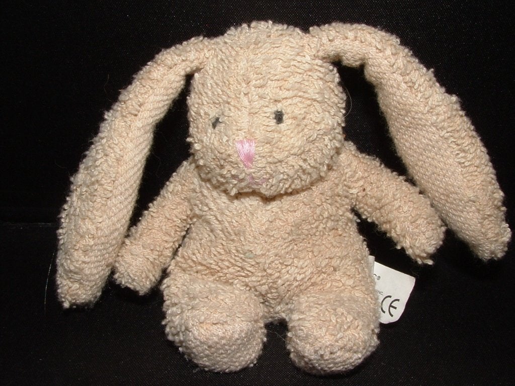 RUSS BERRIE KONIJN KLEIN BADSTOF BEIGE MET GEWAFELDE, Verzenden, Nieuw, Overige typen