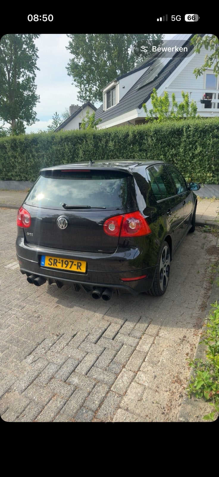 Volkswagen golf 5 gti dsg uit  2005 Zwart. moter defect, Ophalen, Nieuw, Bumper, Volkswagen
