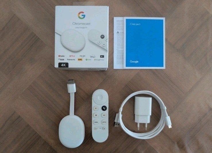Google Chromecast met Google TV (4K) - Zo goed als nieuw, Ophalen of Verzenden, Zo goed als nieuw, HDMI, Zonder harde schijf