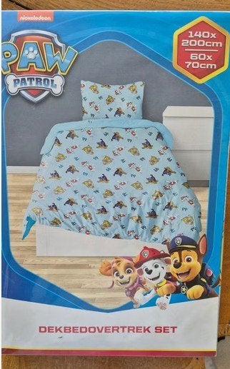 Paw Patrol Dekbedovertrek Eenpersoons - Nieuw in verpakking, Overige merken, Nieuw, Ophalen of Verzenden, Wasbaar