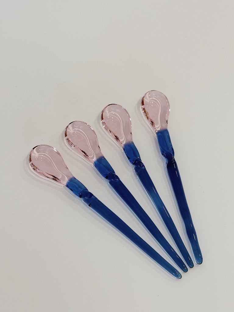 SET VAN 4 GLAZEN LEPELTJES | BROSTE COPENHAGEN (NIEUW), Glas of Glazen, -, -, Nieuw