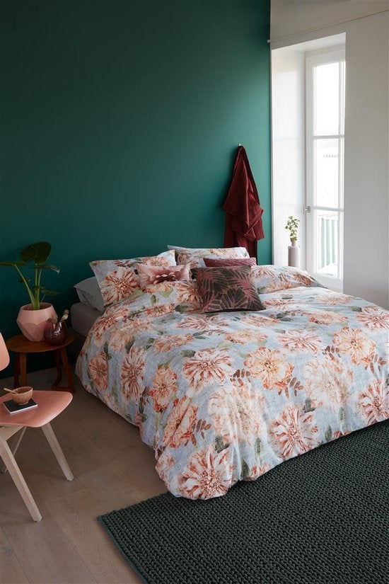 Beddinghouse Linen Flower set - 200x200/220cm- Nieuw, Dekbedovertrek, Katoen, Ophalen of Verzenden, Nieuw