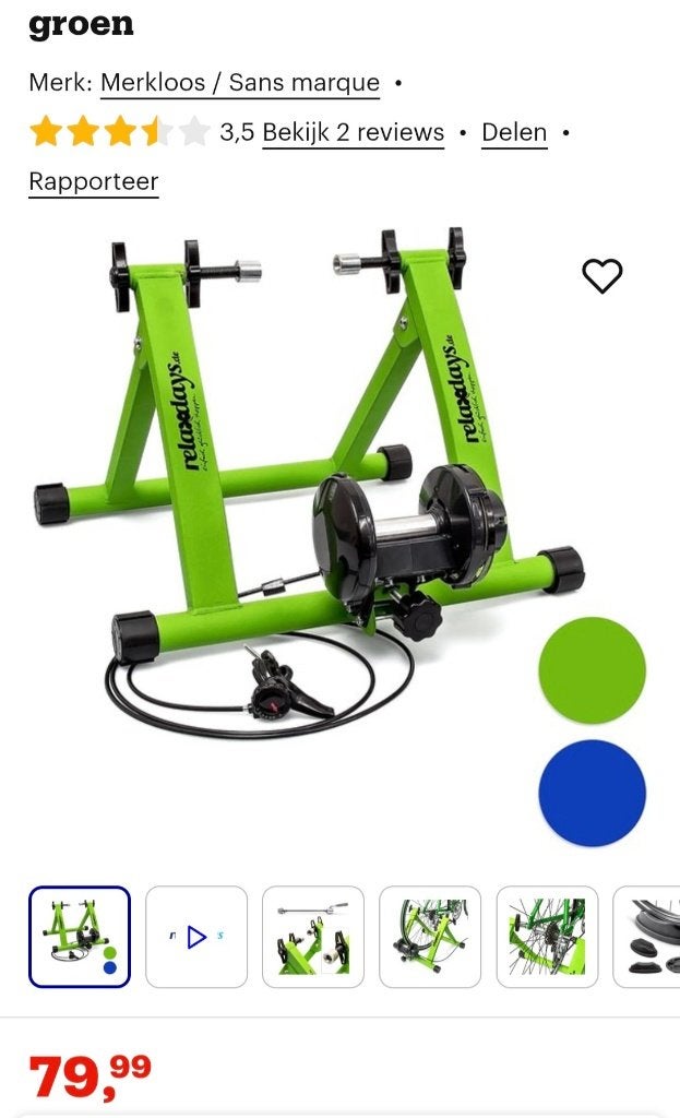 Roltrainer fiets (niet gebruikt), Minder dan 10 versnellingen, Overige maten, Ophalen, Overige merken