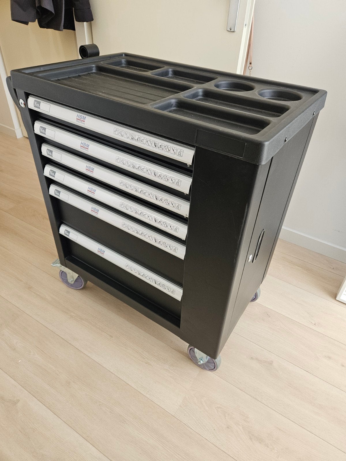 Nieuw HBM Blackline Gereedschapswagen met 6 Laden, Ophalen
