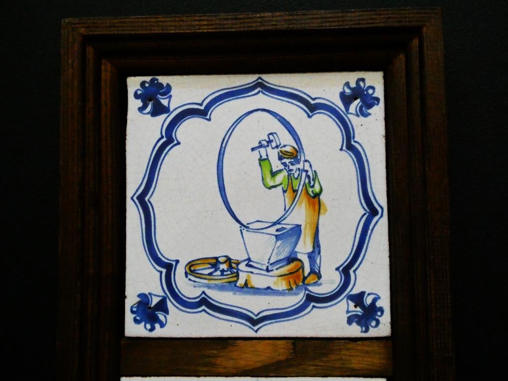 Tegeltableau van de wielenmaker wiel voor wagen of koets, Ophalen of Verzenden