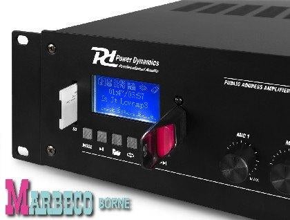 Versterker, Matrix Amplifier 100Volt, 360watt 4-zone, BT,USB, Info@marbeco.nl, Power Dynamics, Nieuw, Overige instrumenten