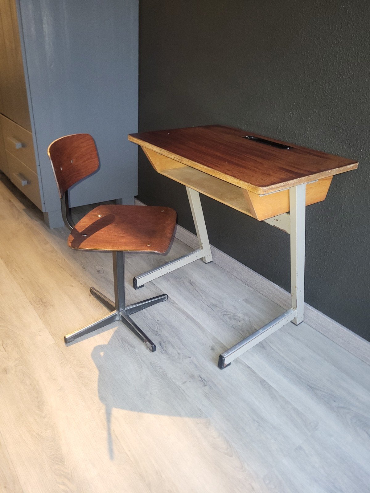 Schoolbureautje + stoel, Huis en Inrichting, Ophalen