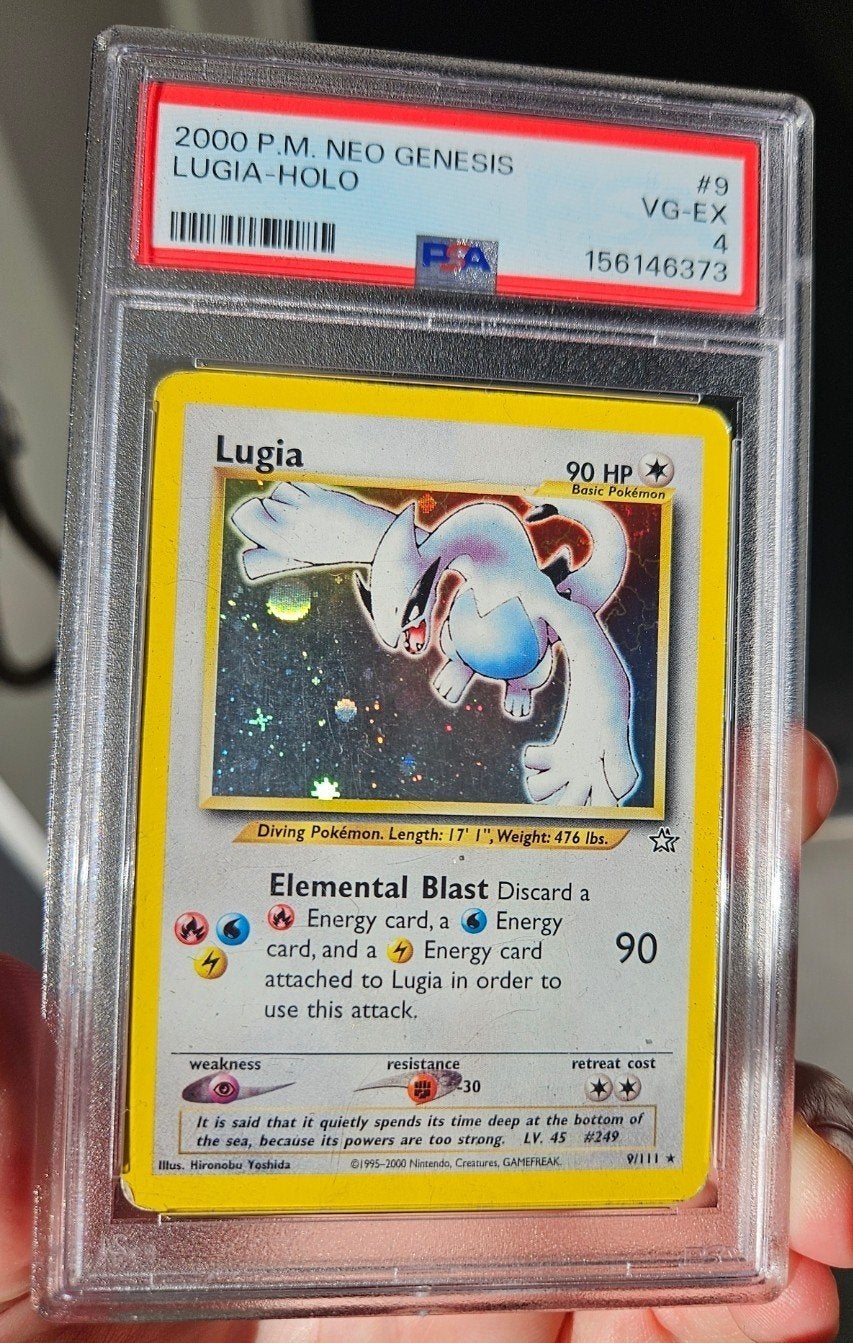 Pokémon Lugia #9 Holo Neo Genesis PSA 4 VG-EX, Verzenden, Gebruikt, Losse kaart, Foil