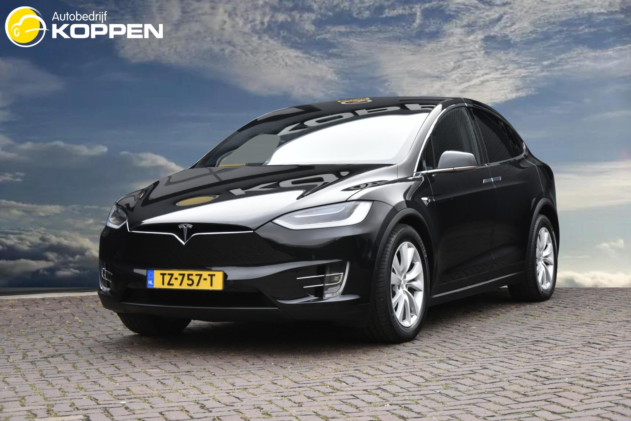 Tesla Model X 100D 7-pers. SOH 88,4 %, Auto's, Gebruikt, 100 kWh, 7 stoelen, Zwart