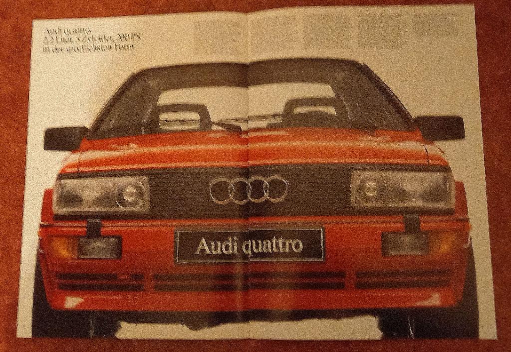 Audi quattro brochure 1988, Duits, Verzenden, Zo goed als nieuw, Audi