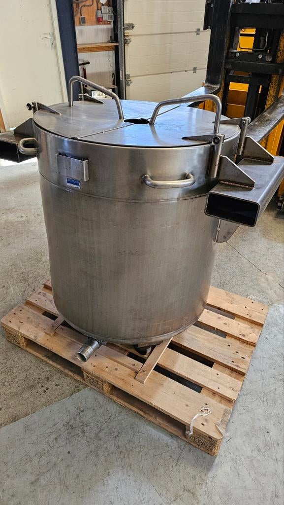 Dubbelwandig RVS mengketel, ca. 375 Ltr. verrijdbare Ketel, Ophalen of Verzenden