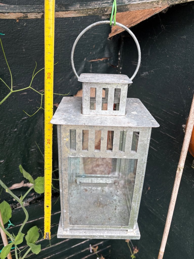 Lantaarn ijzer glas tuin, Ophalen, Gebruikt, Metaal, 75 cm of meer