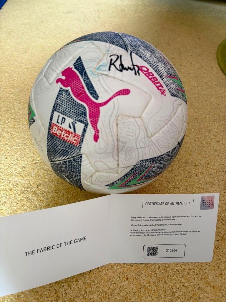 Match scored en Signed ball Ricardo Horta SC Braga, Sport en Fitness, Maat XL, Ophalen of Verzenden, Gebruikt, Bal