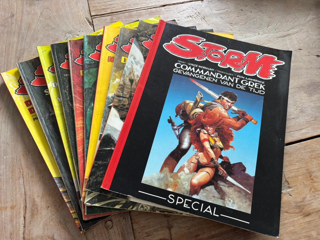 Storm Stripboeken Set 1 t/m 9 + Special Commandant Grek, Boeken, Stripboeken, Complete serie of reeks, Ophalen of Verzenden, Zo goed als nieuw