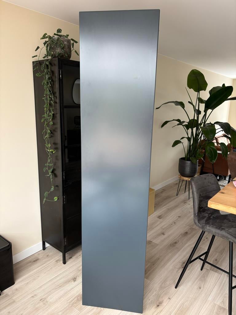 Mooie donkerblauw/grijze radiatorombouw inclusief verwarming, Ophalen, Gebruikt, Radiator