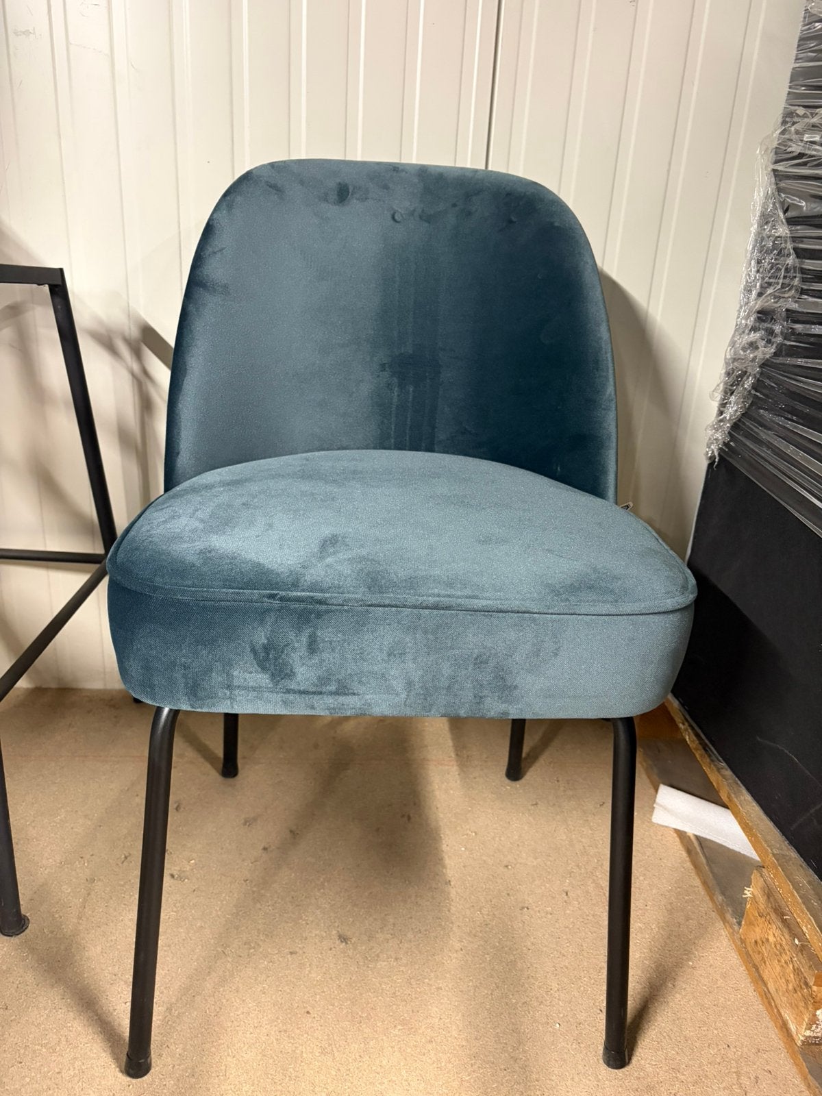 Bepurehome Eetkamerstoel Voque velvet green- Nieuw met kaart, Ophalen of Verzenden, Nieuw, Overige kleuren, Eén