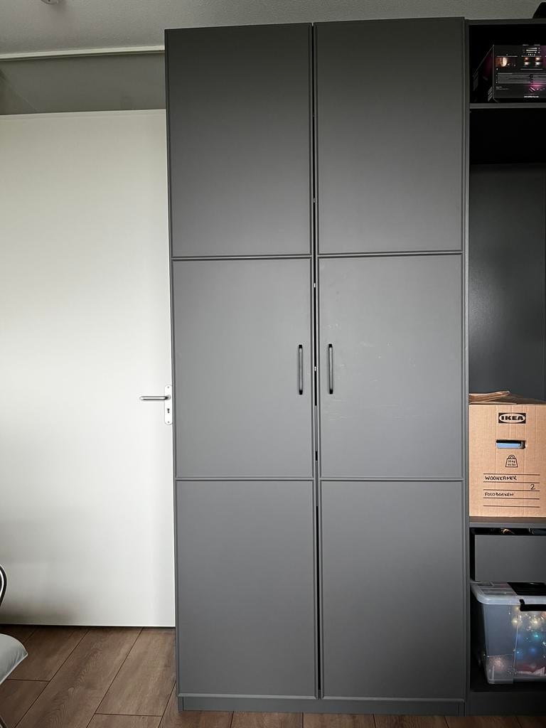 IKEA Pax Meraker 2 grijze deuren 50x229, Ophalen, Gebruikt, 200 cm of meer, 50 tot 100 cm