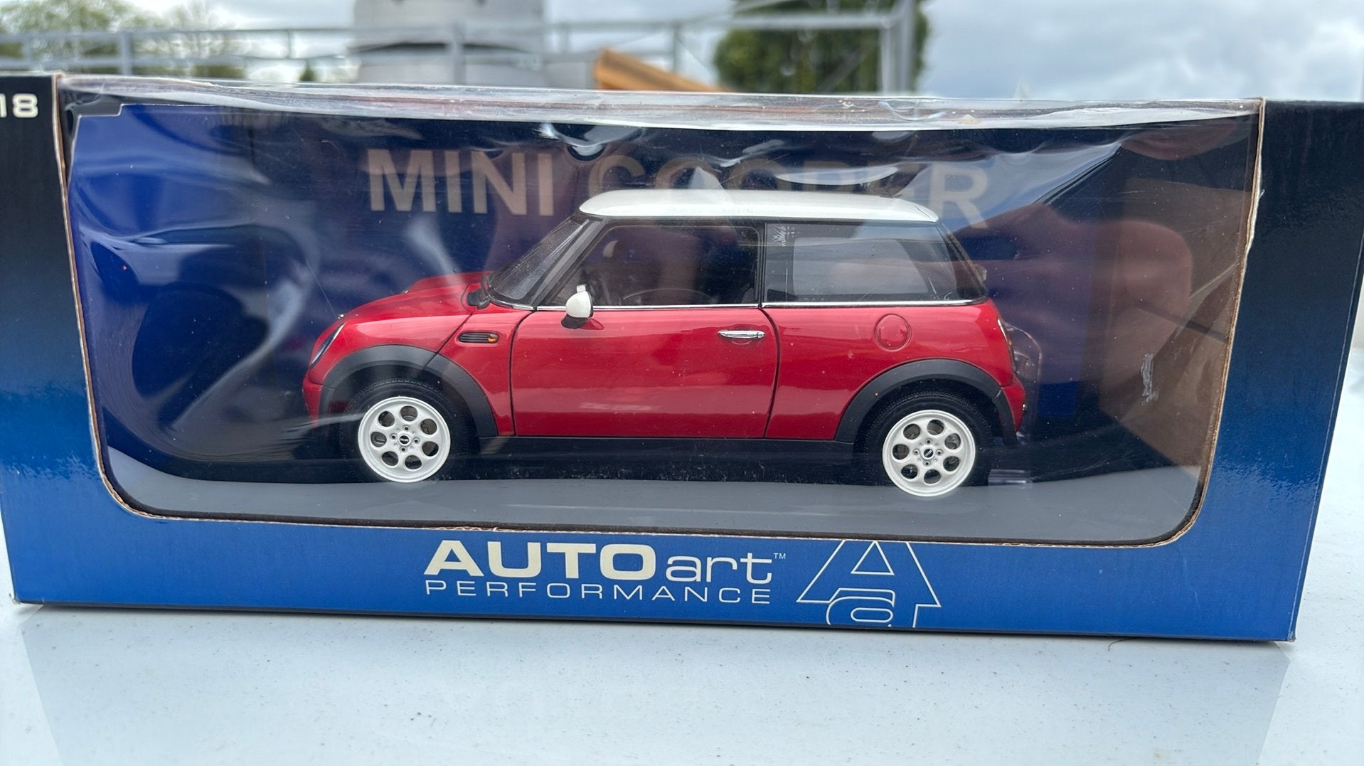 Bmw mini cooper autoart 1.18, Ophalen of Verzenden, Autoart, A, A