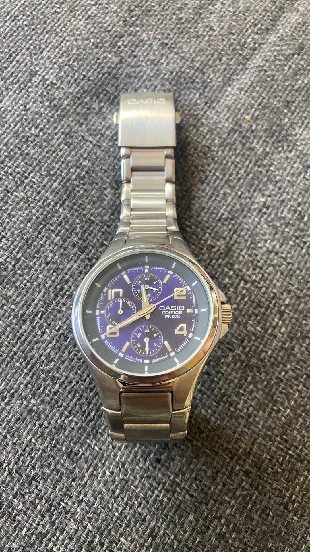 Casio Edifice WR100M, Ophalen, Zo goed als nieuw, Staal, Casio
