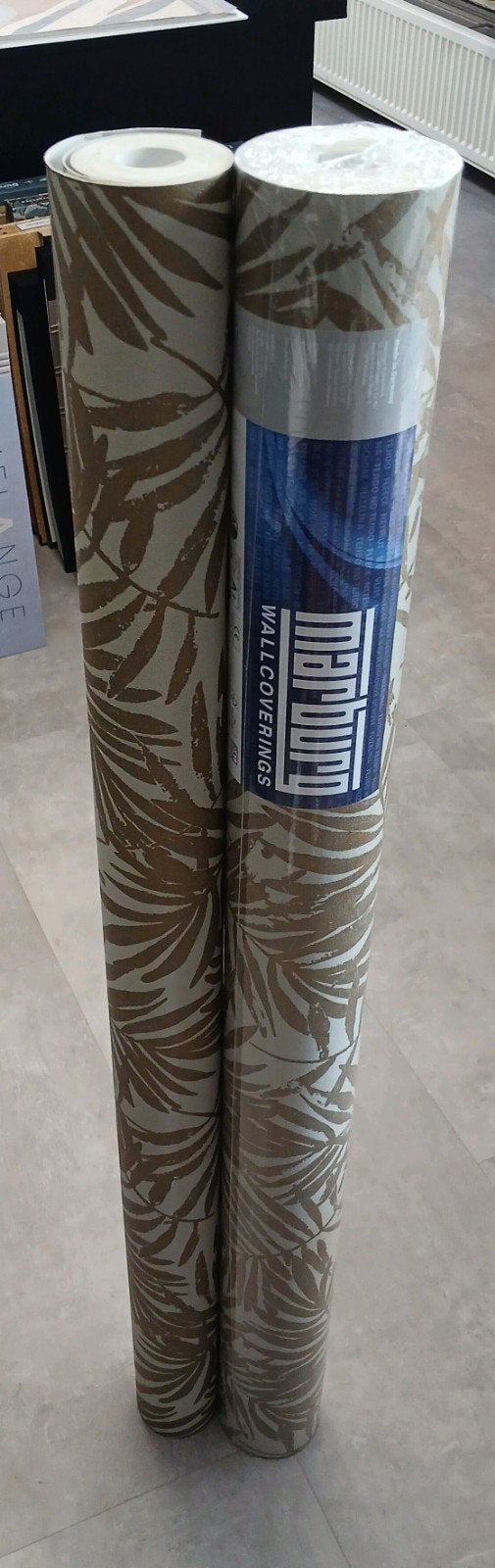 Behang Vliesbehang goud beige bladmotief 106 cm breed!, Bladeren, Overige merken, Beige, Ophalen of Verzenden