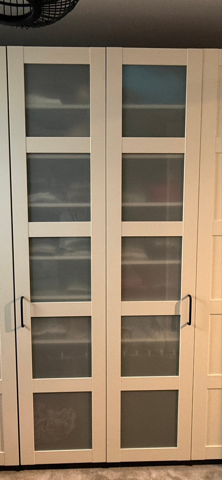2x IKEA Pax deuren met glas, 229x50 cm, Ophalen, Minder dan 50 cm, Gebruikt, 200 cm of meer