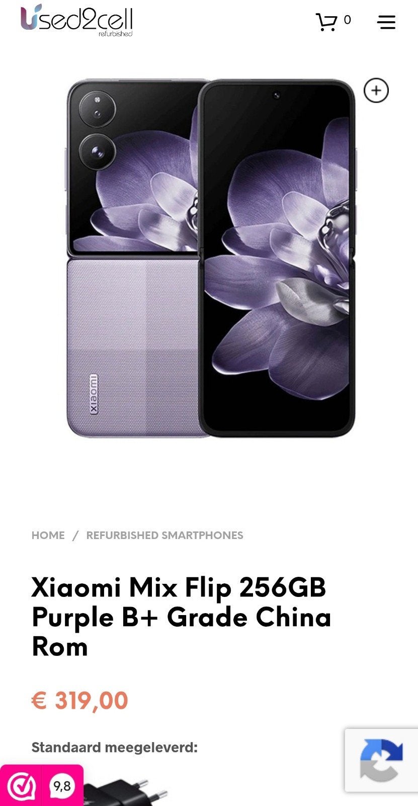 Xiaomi Mix Flip 256GB Purple B+ Grade CN Rom, Ophalen of Verzenden, Zo goed als nieuw, 6 megapixel of meer, Inklapmodel