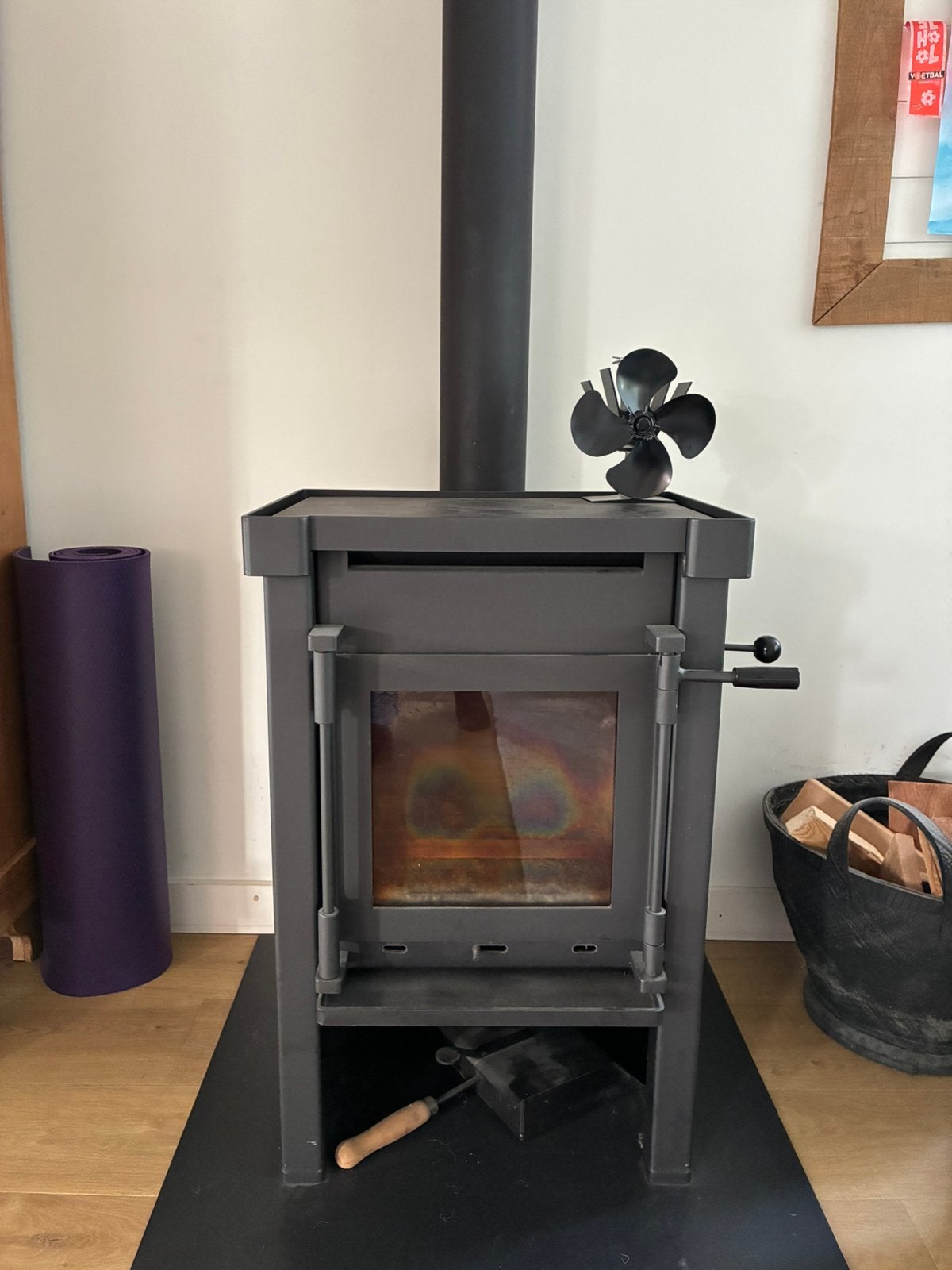 Janus houtkachel 6kw, Huis en Inrichting, Kachels, Ophalen, Gebruikt, Houtkachel, Vrijstaand