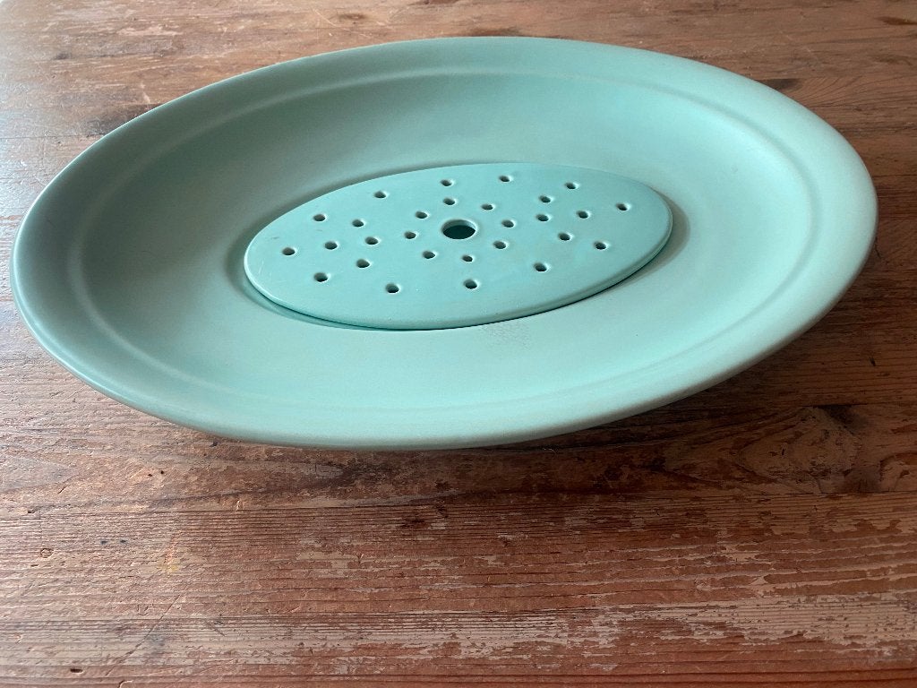 Vintage Huizen Holland mintgroene uitlekschaal 50s/60s, Huis en Inrichting, Ophalen, Overige merken, Vintage, Aardewerk
