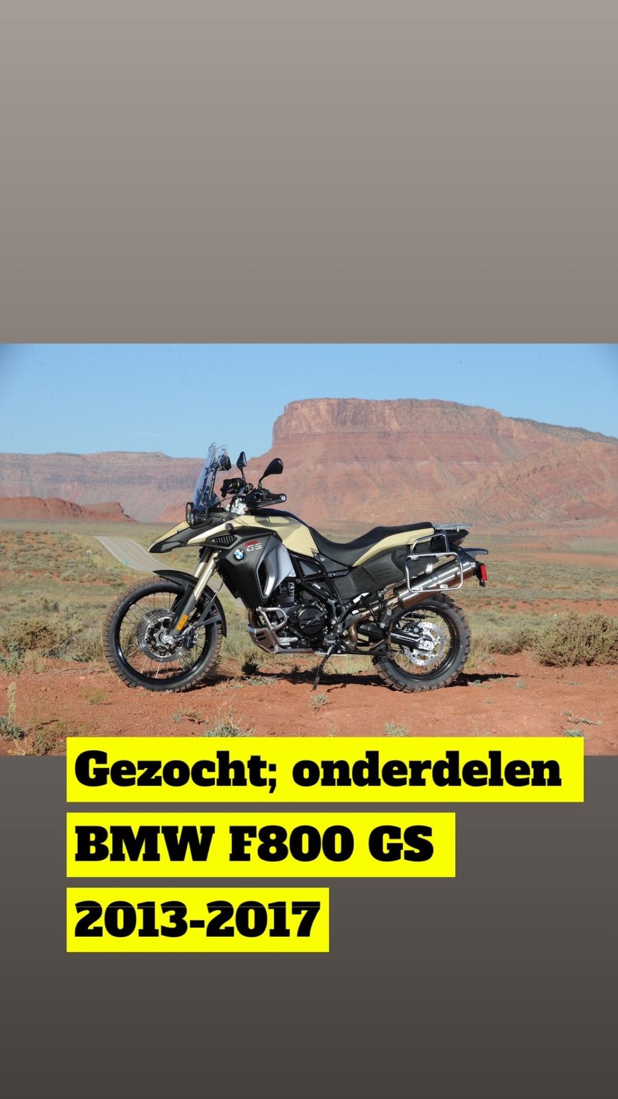 Gezocht onderdelen BMW F800GS 2013-2017, Ophalen, BMW