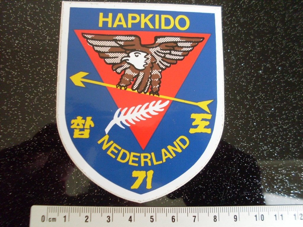 sticker hapkido nederland logo embleem, Verzamelen, Verzenden, Zo goed als nieuw, Bedrijf of Vereniging