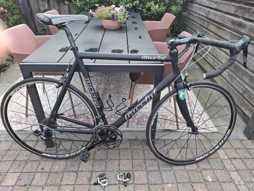 Racefiets zwart aluminium, 28 inch, Gebruikt, Velgrem, 57 tot 61 cm