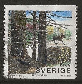 Zweden 19, eland, Verzenden, Zweden, Gestempeld