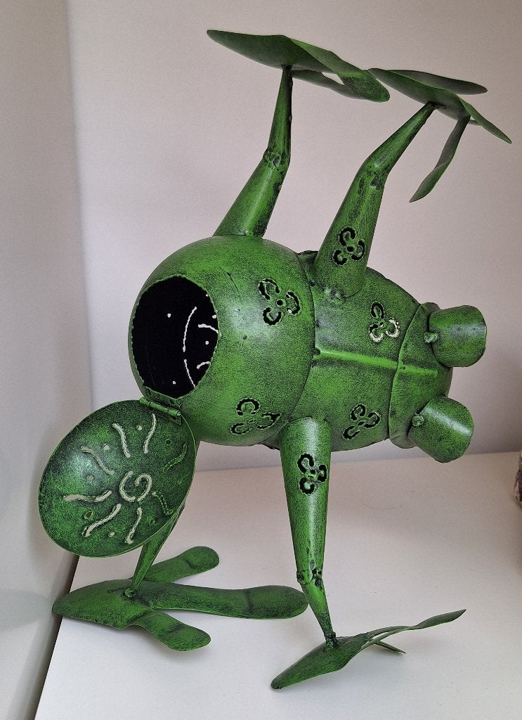 Waxinelichthouder kikker, Ophalen, Nieuw, Metaal, 25 tot 50 cm