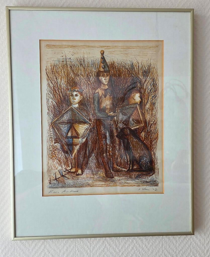 Uniek gesigneerd werk van Kees Andréa, Ophalen of Verzenden