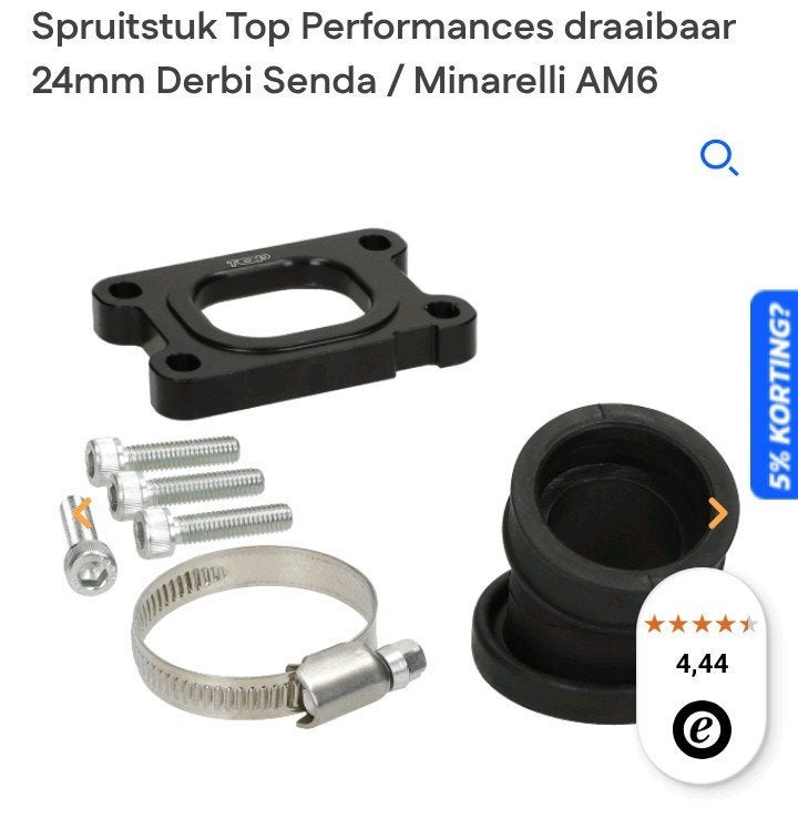 Inlaat spruitstuk Derbi, Ophalen of Verzenden, Nieuw, Carburateur, Aprilia