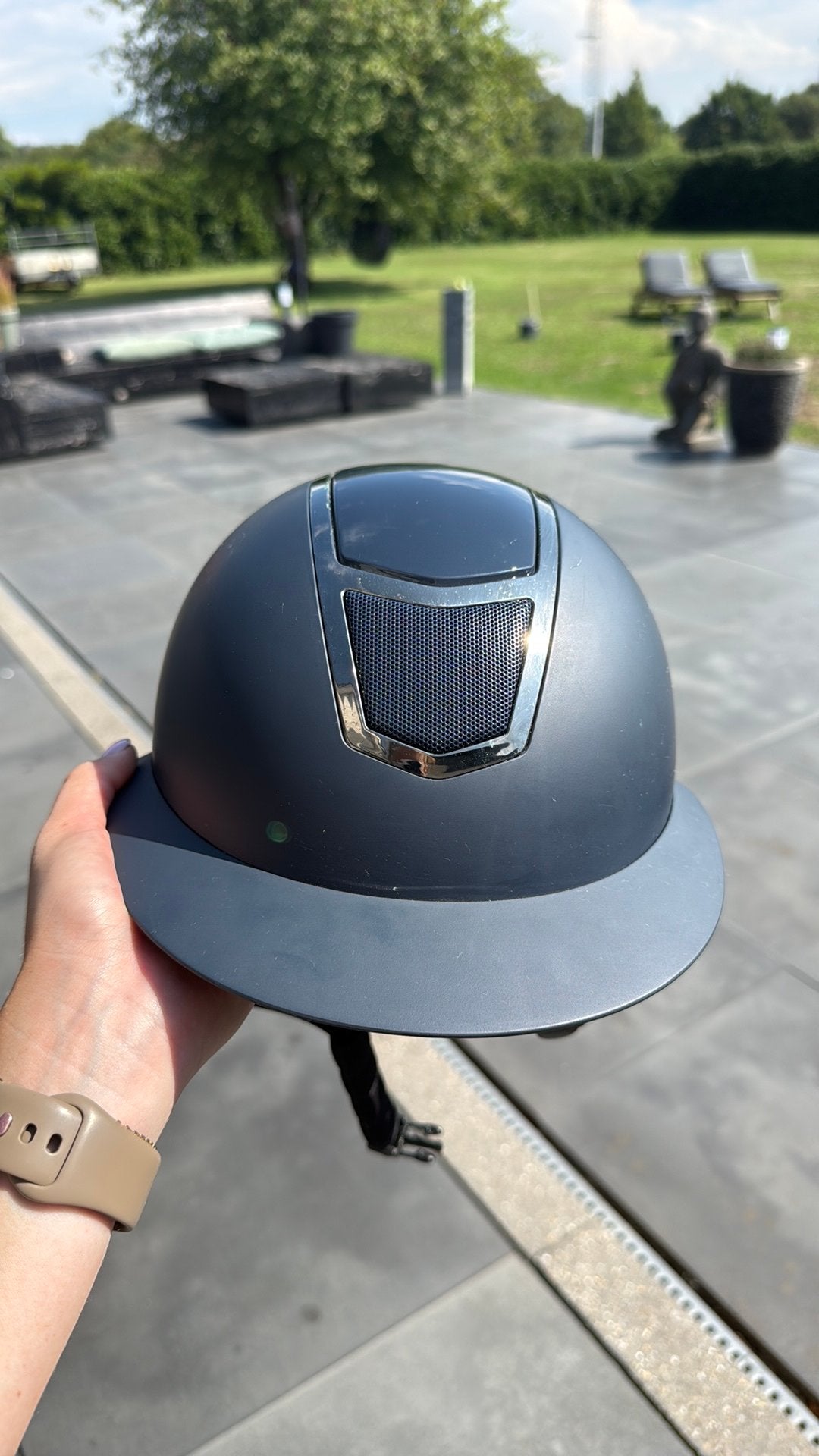 Harry’s Horse cap blauw brede klep 56-58, Dieren en Toebehoren, Paardrijkleding, Ophalen of Verzenden, Zo goed als nieuw, Dressuur