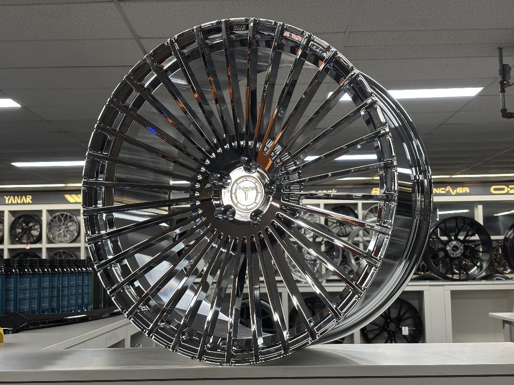 YANAR UTC-030 FORGED VELGEN 23 INCH BMW X5 X6 X7 FULL CHROME, Velg(en), Nieuw, Overige maten, Ophalen of Verzenden