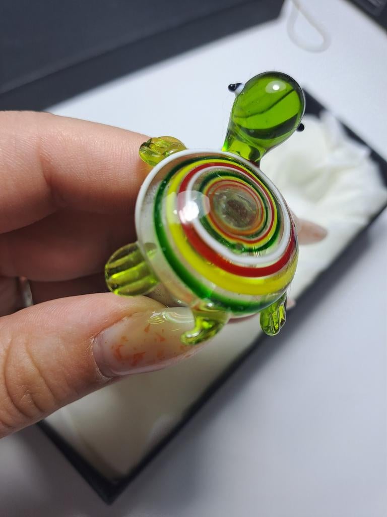 Glazen schildpad wijnstopper - Handgemaakt, Nieuw, Ophalen of Verzenden, Meerkleurig, Overige merken