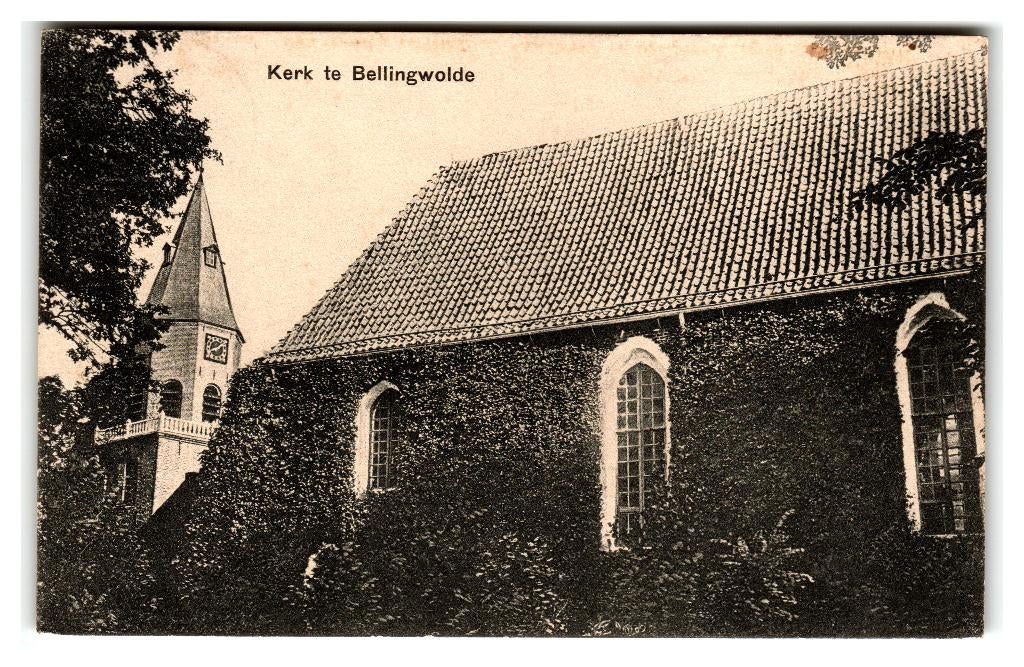 Bellingwolde, Kerk te Bellingwolde, Verzenden, Voor 1920, Gelopen, Groningen
