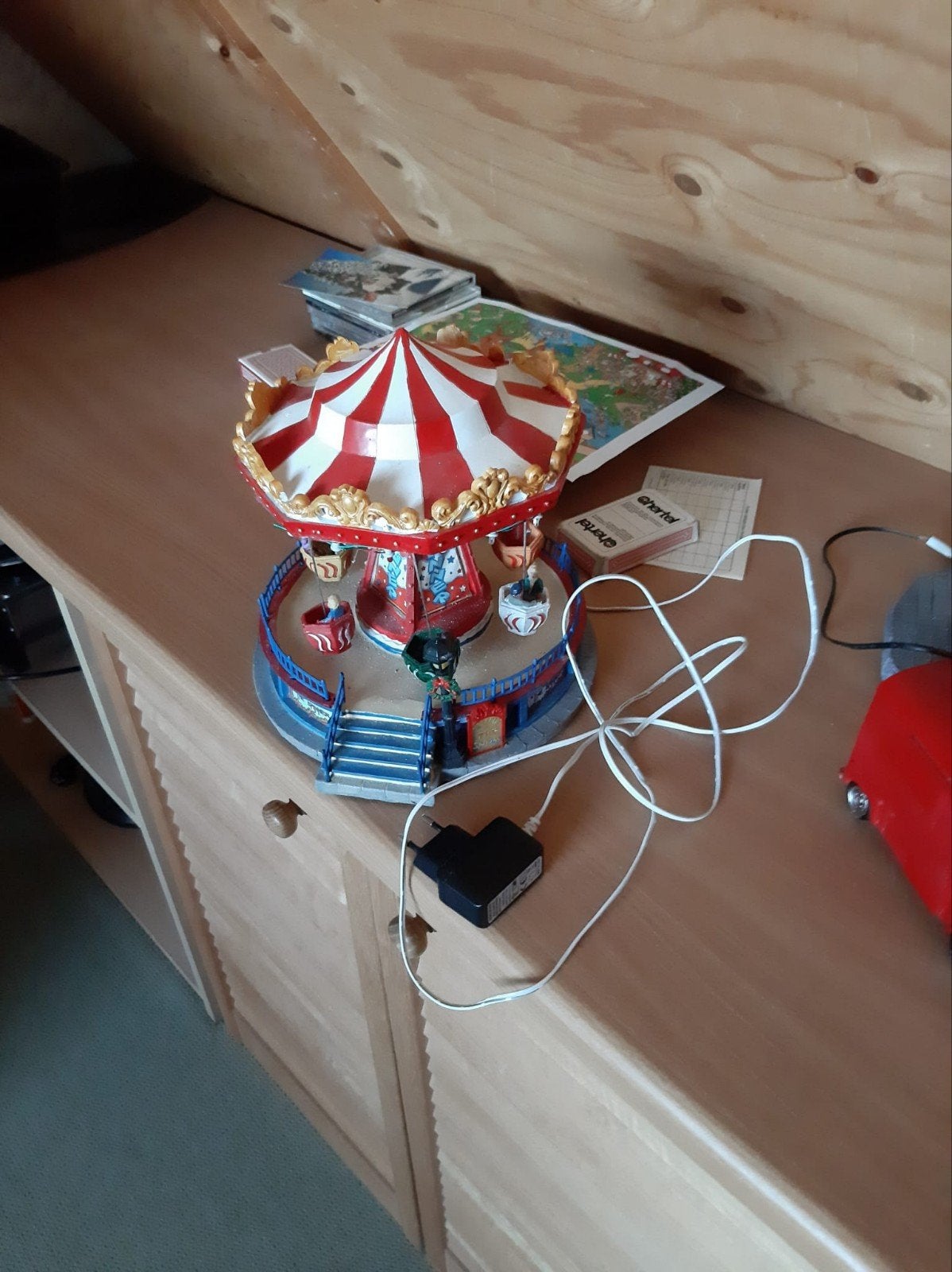 kerst draaimolen, Ophalen, Gebruikt