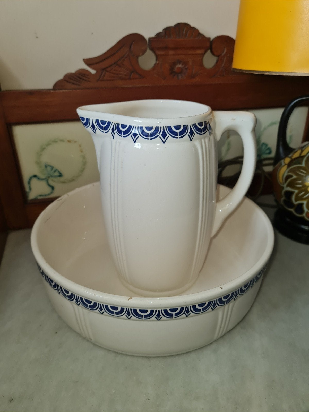 Antieke Art Deco Lampetset Nurnberg Colditz A.G., Ophalen