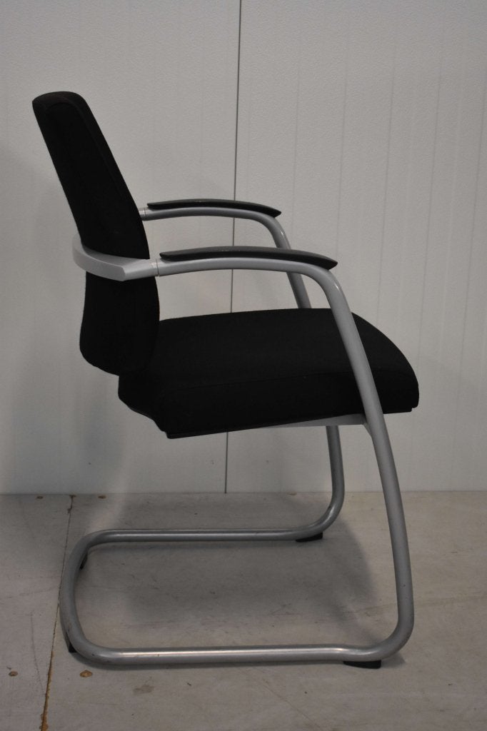 BMA-Axia vergaderstoelen /conferentiestoelen /ontvangststoel, Niet ingevuld, Stof, Zwart, Niet ingevuld