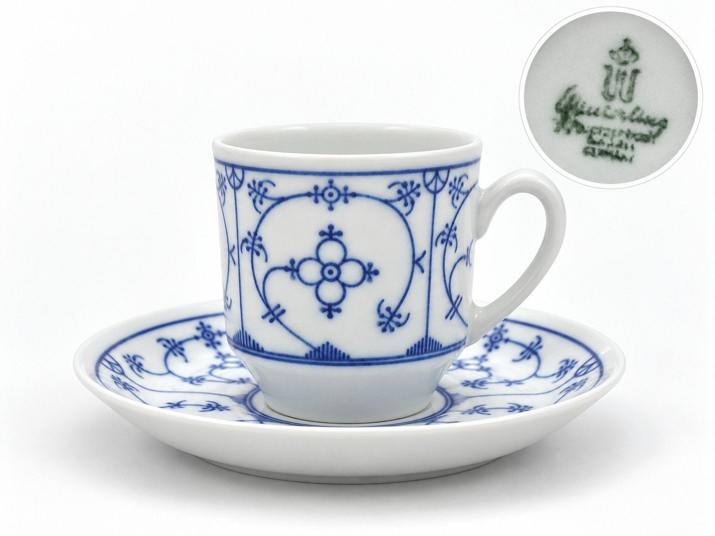 Blau Saks-Winterling Schwarzenbach-Espresso-kop met schotel, Ophalen of Verzenden