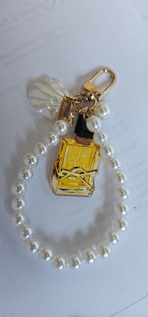 witte parel met designer keychain, Verzamelen, Ophalen of Verzenden, Nieuw