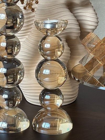 Diga Colmore kaarsenhouder goud glans kristal glas (M), Ophalen, Nieuw, Glas, Colmore