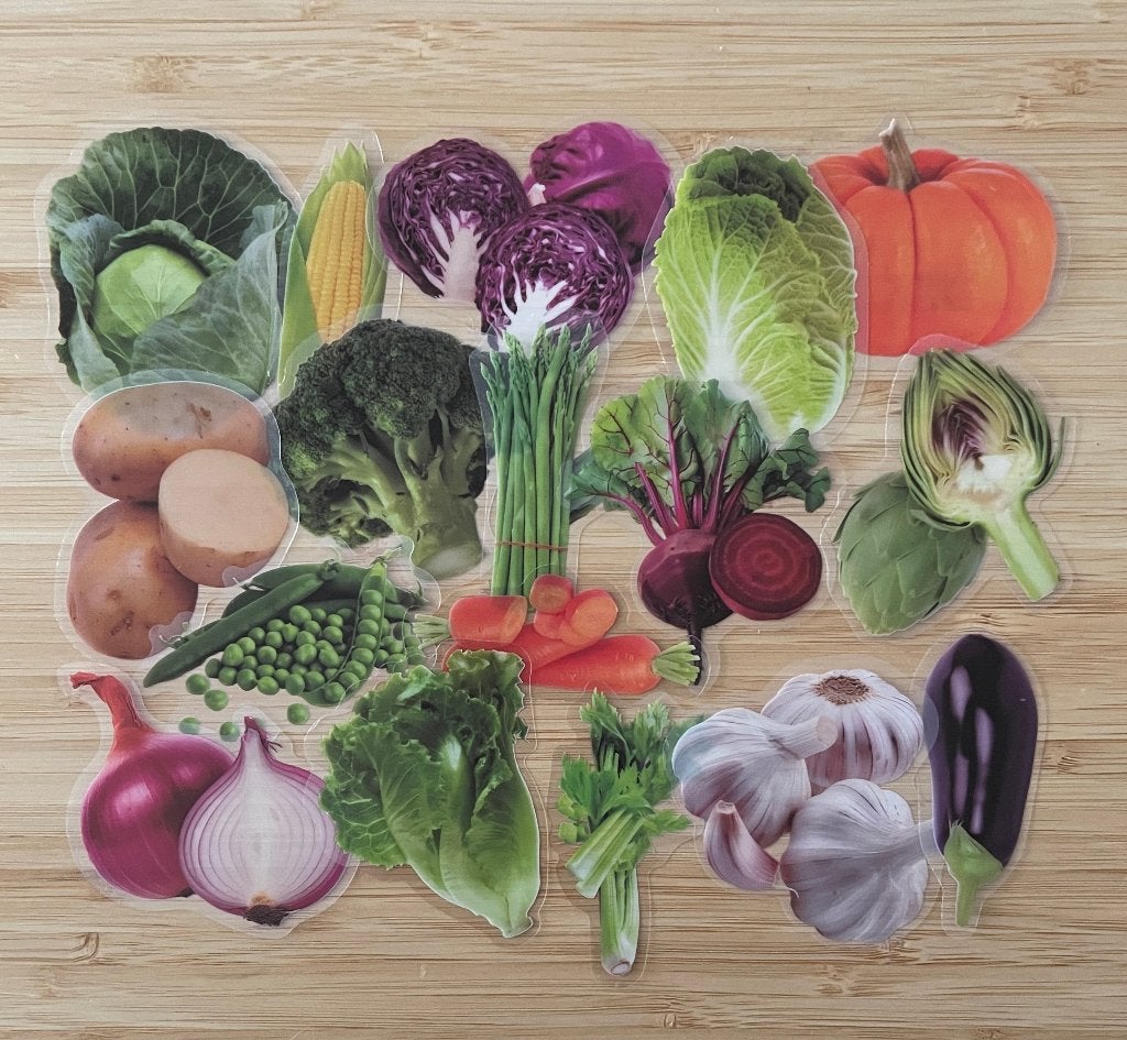 Groente zomer moestuin stickers, Verzenden, Nieuw, Meerdere stickers