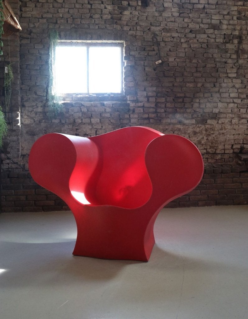 Ron Arad 'The Big Easy' fauteuil voor Moroso rood, Ophalen, Kunststof, Gebruikt, 75 tot 100 cm