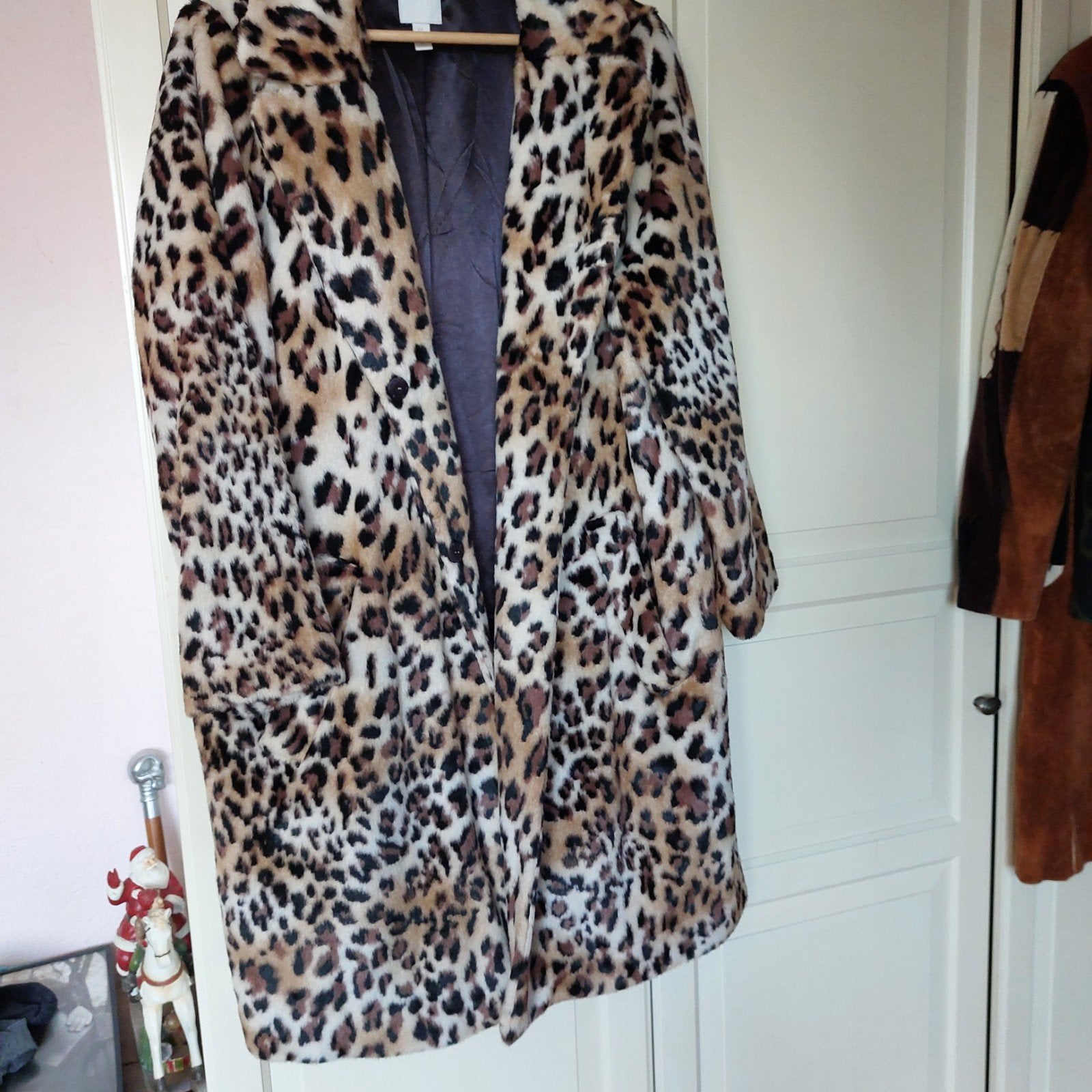 H&M Luipaardprint Faux Fur Jas Maat XL, H&M, Meerkleurig, Maat 46/48 (XL) of groter, Ophalen of Verzenden