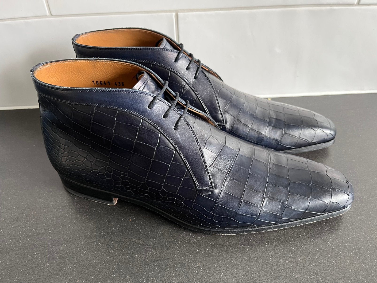 Magnanni herenschoenen maat 43.5 weinig gedragen, Magnanni, Blauw, Magnanni, Zo goed als nieuw