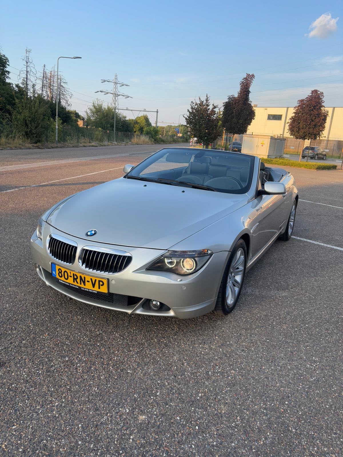 BMW 6-Serie 4.4 CI 645 Cabrio AUT 2004 Grijs, Auto's, Automaat, Achterwielaandrijving, Cabriolet, 4 stoelen